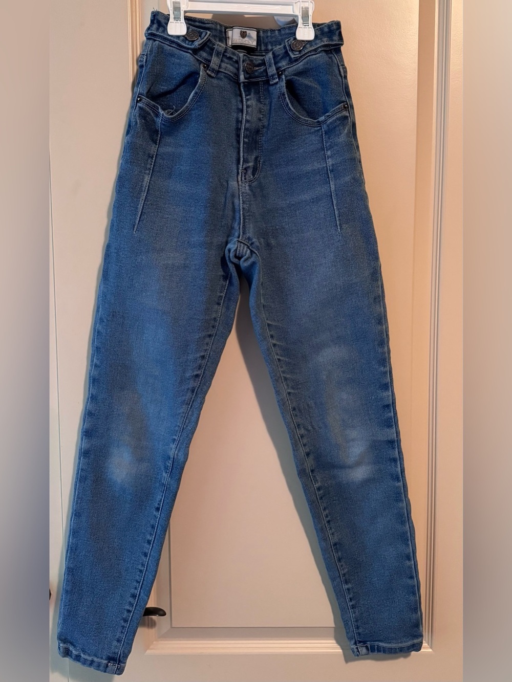 RELUCKY High-Rise Tapered Indigo Blue Jeans